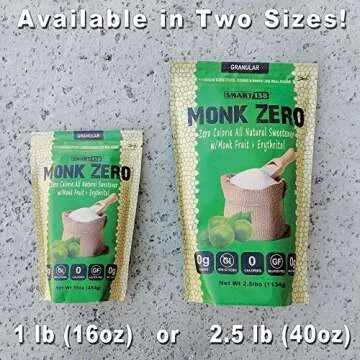 Monk Zero - Zero Calorie Monk Fruit Sweetener 16oz