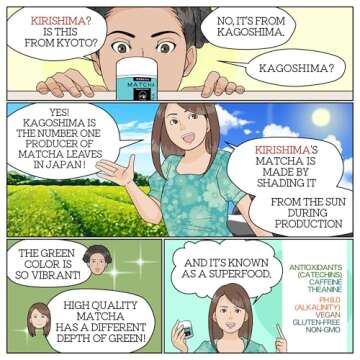 Kirishima Matcha Organic Green Tea Powder, Ceremonial Grade, Teahouse Edition Premium First Harvest, Japanese origin (1.06 Ounce Tin)