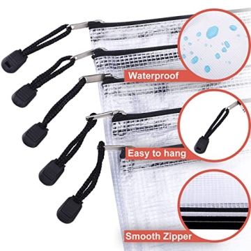 LABUK 38pcs Waterproof Zipper Pouches for All Storage Needs