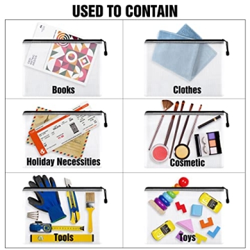 LABUK 38pcs Waterproof Zipper Pouches for All Storage Needs