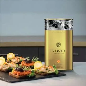 Iliada Kalamata PDO Extra Virgin Olive Oil | First Cold Press | Polyphenol Rich from Greece | Single Region 100% Greek | Chef's Favorite | Single Variety Koroneiki, 3 Liters