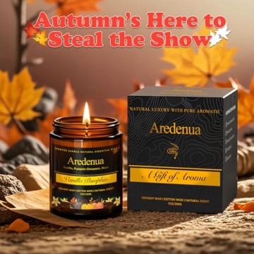 Vanilla Pumpkin Scented Candle for Cozy Autumn Vibes