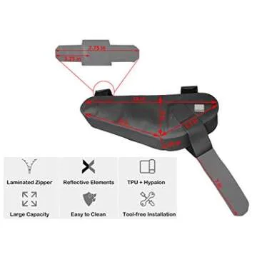 Roswheel Sahoo Race Series Bike Frame Bag Bicycle Front Top Tube Bag Triangle Pouch (122033)