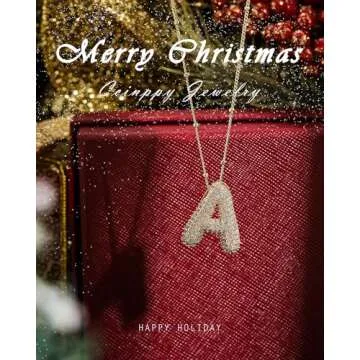 Trendy 14k Gold Plated Bubble Letter Initial Necklace