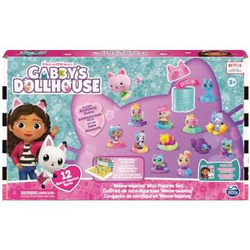 Gabby’s Dollhouse, Meow-mazing Mini Figures 12-Pack - Rainbow-Themed Toy Figures