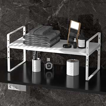 GEDLIRE 2 Pack Expandable Kitchen Shelf Organizers