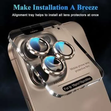 YWXTW Camera Lens Protector for iPhone 16 Pro and Max