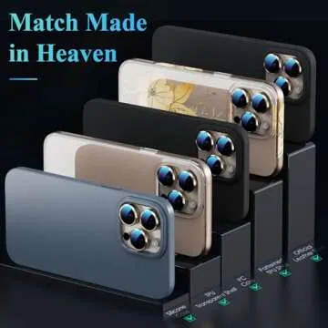 YWXTW Camera Lens Protector for iPhone 16 Pro and Max