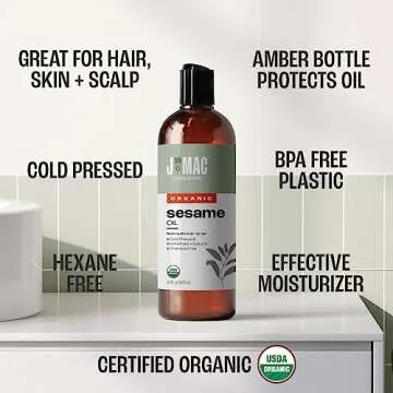 Organic Cold-Pressed Sesame Oil for Skin and Wellness