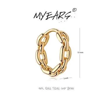 Stylish MYEARS Gold Huggie Hoop Earrings for Women