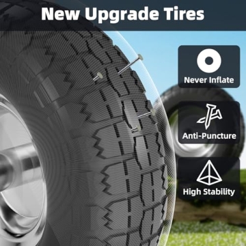 Dolly Tires - Flat Free Solid Rubber 10 Inch for Carts