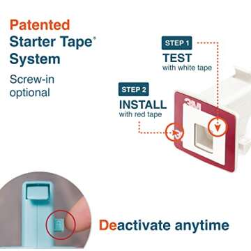 Roving Cove Ergonomic Magnetic Cabinet Baby Locks 12-pk, Child Proof Drawer Cupboard Latches, Adhesive, Easy Install with Starter Tape System