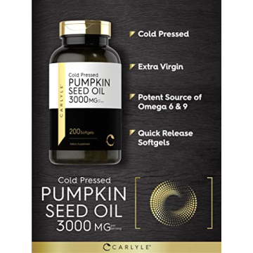 Carlyle Pumpkin Seed Oil 3000mg Softgels for Health