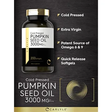 Carlyle Pumpkin Seed Oil 3000mg Softgels for Health