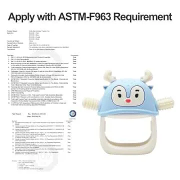 Smily Mia Penguin and Reindeer 2Pack Baby Teething Toys Gift Set for 0-18Months Babies