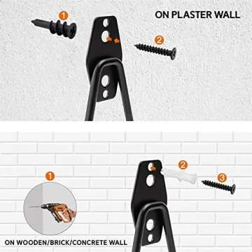 Garage Hooks, 12 Pack Wall Storage Hanger with 2 Extension Cord Straps, Heavy Duty Tool Holder for Utilities Organization, Wall Mount Rack for Garden Lawn Tools, Ladders, Bike, Ski (Orange)