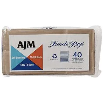 AJM Brown Paper Lunch Bags Versatile & Durable Pack