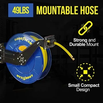 GOODYEAR Heavy Duty Retractable Air Hose Reel 50'
