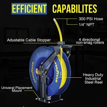 GOODYEAR Heavy Duty Retractable Air Hose Reel 50'