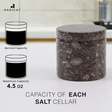 Radicaln Marble Salt Cellar Set - Stylish Kitchen Accessory