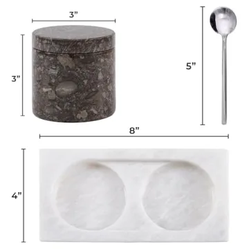 Radicaln Marble Salt Cellar Set - Stylish Kitchen Accessory