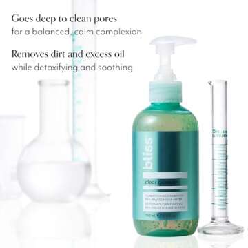 Bliss Clear Genius Clarifying Gel Cleanser – 6.4 Fl Oz – Salicylic Acid BHA to Purify Pores, Rem...