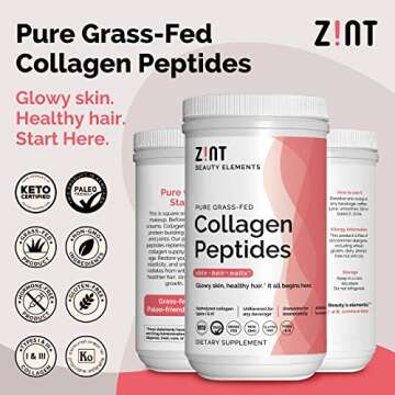 Zint Collagen Peptides Powder (32 oz): Anti Aging Hydrolyzed Collagen Protein Powder Beauty Suppleme...