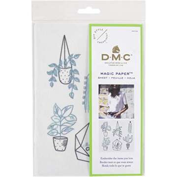 Dmc Magic Paper Pre-Printed Needlework Designs-Cactus - Embroidery