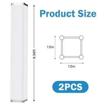 2PCS Thick White Truss Cover - High Elasticity Sleeves for Box Truss