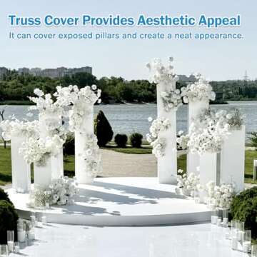 2PCS Thick White Truss Cover for Weddings and Events