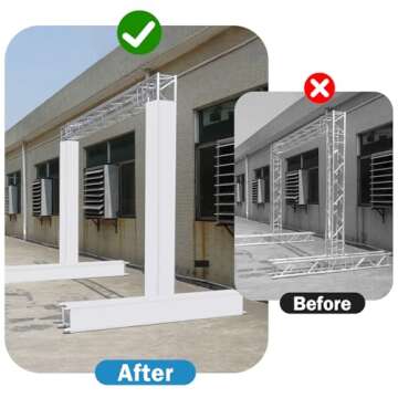 2PCS Thick White Truss Cover for Weddings and Events