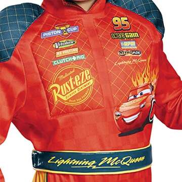 Cars 3 Lightning Mcqueen Classic Toddler Costume, Red, Small (2T)