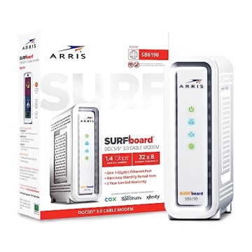 ARRIS SURFboard SB6190 Renewed Cable Modem 32x8