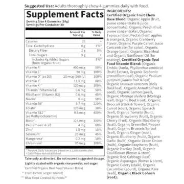 Garden of Life Organics Women 40+ Gummy Vitamins - Berry - Certified Organic, Non-GMO, Vegan, Kosher Complete Multi - Methyl B12, C & D3 - Gluten, Soy & Dairy Free, 120 Real Fruit Gummies