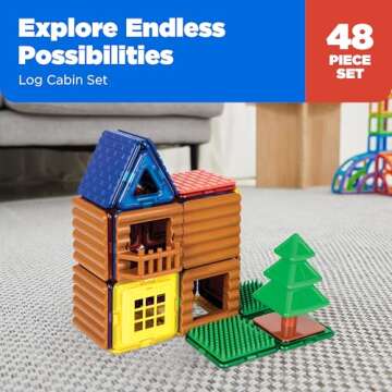 Magformers Log Cabin 48 Pieces - Creative STEM Toy