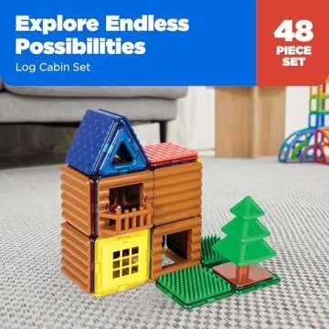 Magformers Log Cabin 48 Pieces - Creative STEM Toy