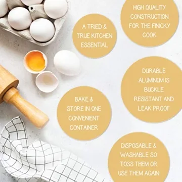 Durable 7-Inch Round Aluminum Foil Pans - 20 Pack