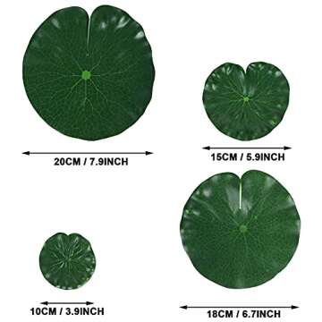 Molain Artificial Lotus Leaves - Premium Floating Lily Pads