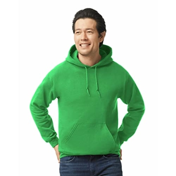 Gildan Adult Fleece Hoodie Sweatshirt in Irish Green - Large Size Pack