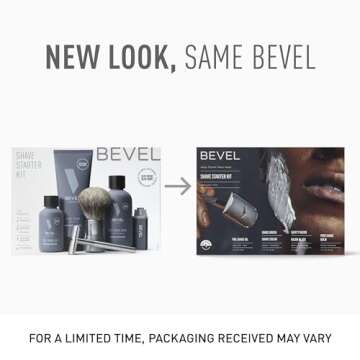 Bevel Shaving Kit for Men, Includes Safety Razor with 40 Replacement Blades, Luxury Shaving Brush, P...