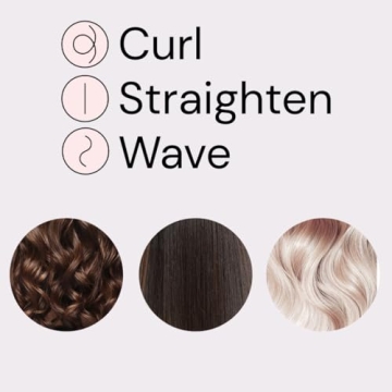 L'ANGE HAIR Le Duo Standard 360° Airflow Styler | 2-in-1 Curling Wand & Titanium Flat Iron Hair Straightener | Professional Hair Curler with Cooling Air Vents | Dual Voltage & Adjustable Temp (Blush)