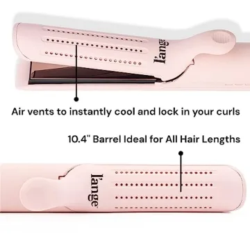 L'ANGE HAIR Le Duo Standard 360° Airflow Styler | 2-in-1 Curling Wand & Titanium Flat Iron Hair Straightener | Professional Hair Curler with Cooling Air Vents | Dual Voltage & Adjustable Temp (Blush)