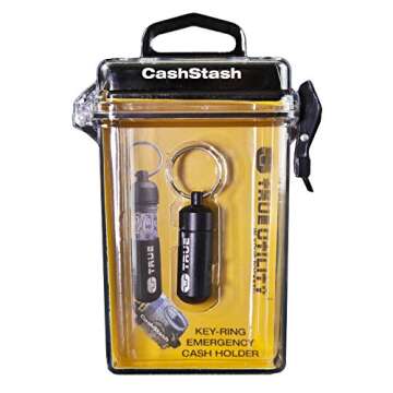 True Utility CashStash Waterproof Cash Capsule Key Ring