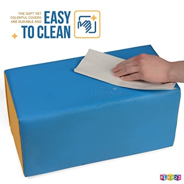 Climb and Crawl Activity Play Set - Climbing Foam Shape Toy for Toddlers 5 Piece Soft Zone Climbing Blocks, Safe Indoor Crawling Gym Equipment for Toddler, Infant, Baby Waterproof and Easy to Clean