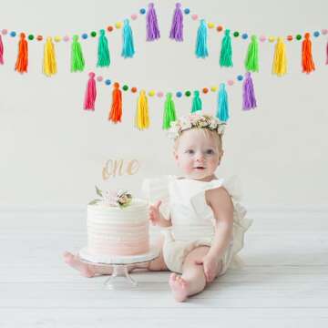 Colorful Rainbow Tassel Garland Set for All Occasions