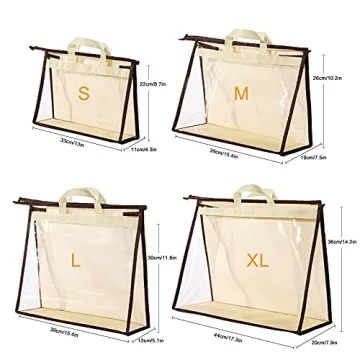CINPIUK Handbag Dust Bags - Clear Purse Storage Organizers