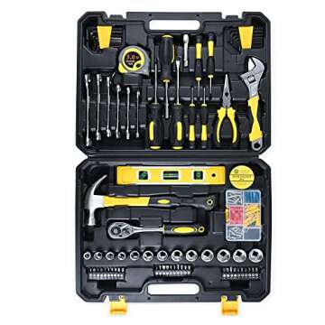 108 Piece Tool Set for Home Repair Tasks and Craftsmen