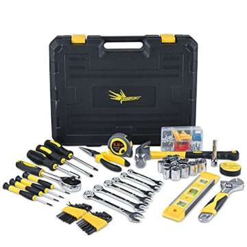 108 Piece Tool Set for Home Repair Tasks and Craftsmen