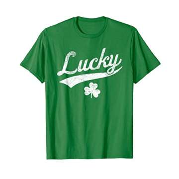 Cute Green Shamrock Lucky St Patricks Day T-Shirt for the Whole Family