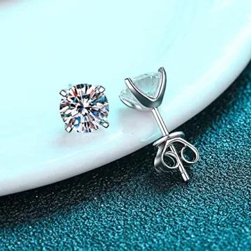 Inf.Story Moissanite Stud Earrings for Men & Women